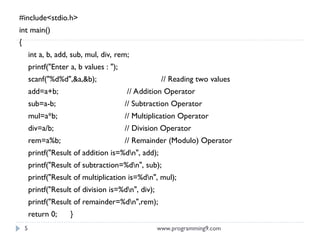 operators-140521024109-phpapp01 in C Programming.ppt