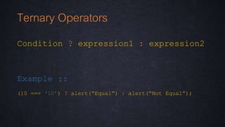 JavaScript Operators | PPT | Free Download