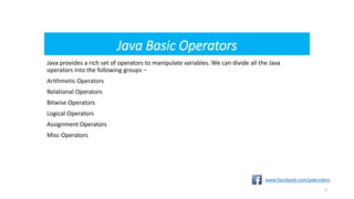 Operators In Java Part - 8 | PPT