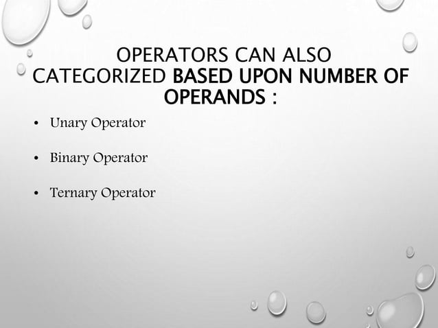 Operators in C# | PPTX | Programming Languages | Computing