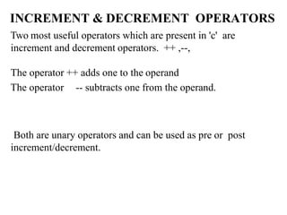 operators.pptx | Programming Languages | Computing