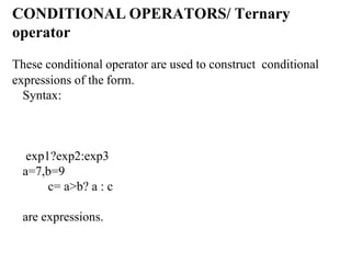 operators.pptx | Programming Languages | Computing