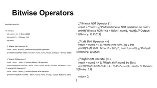 Operators1.pptx | Programming Languages | Computing