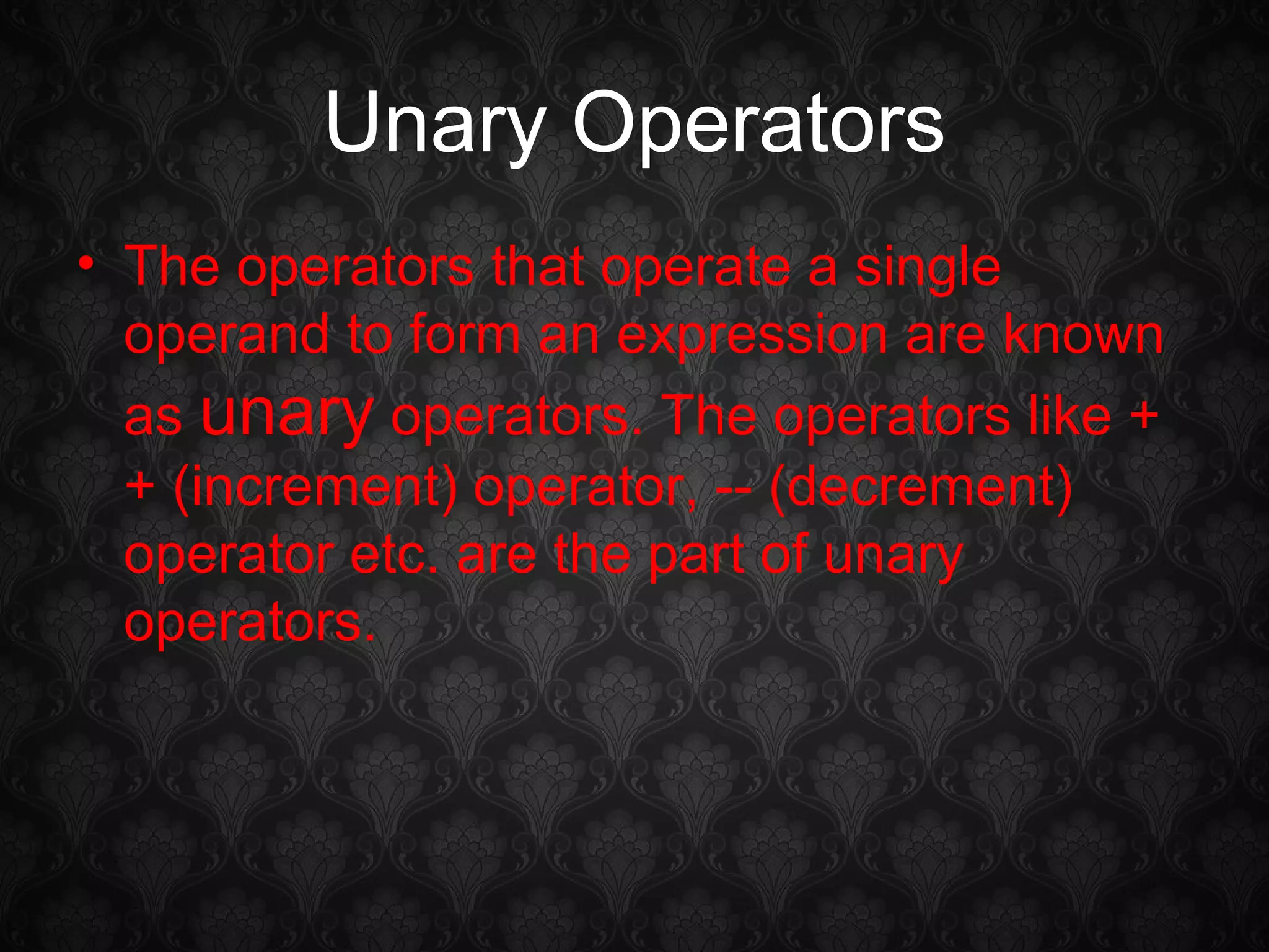 Operators in C++ | PPT