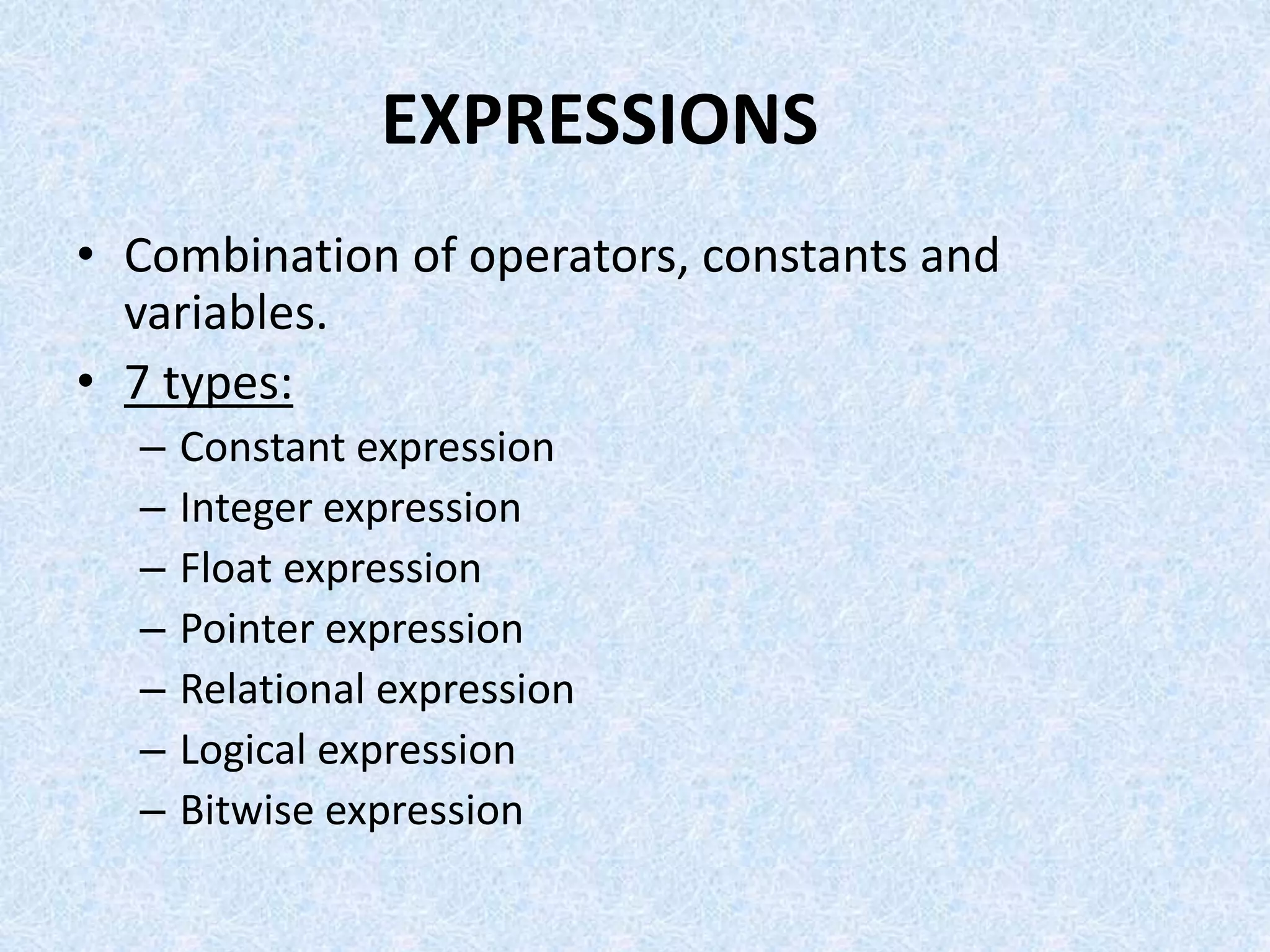 Operators and expression in c++ | PPT