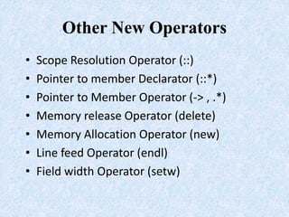 Operators and expression in c++ | PPT