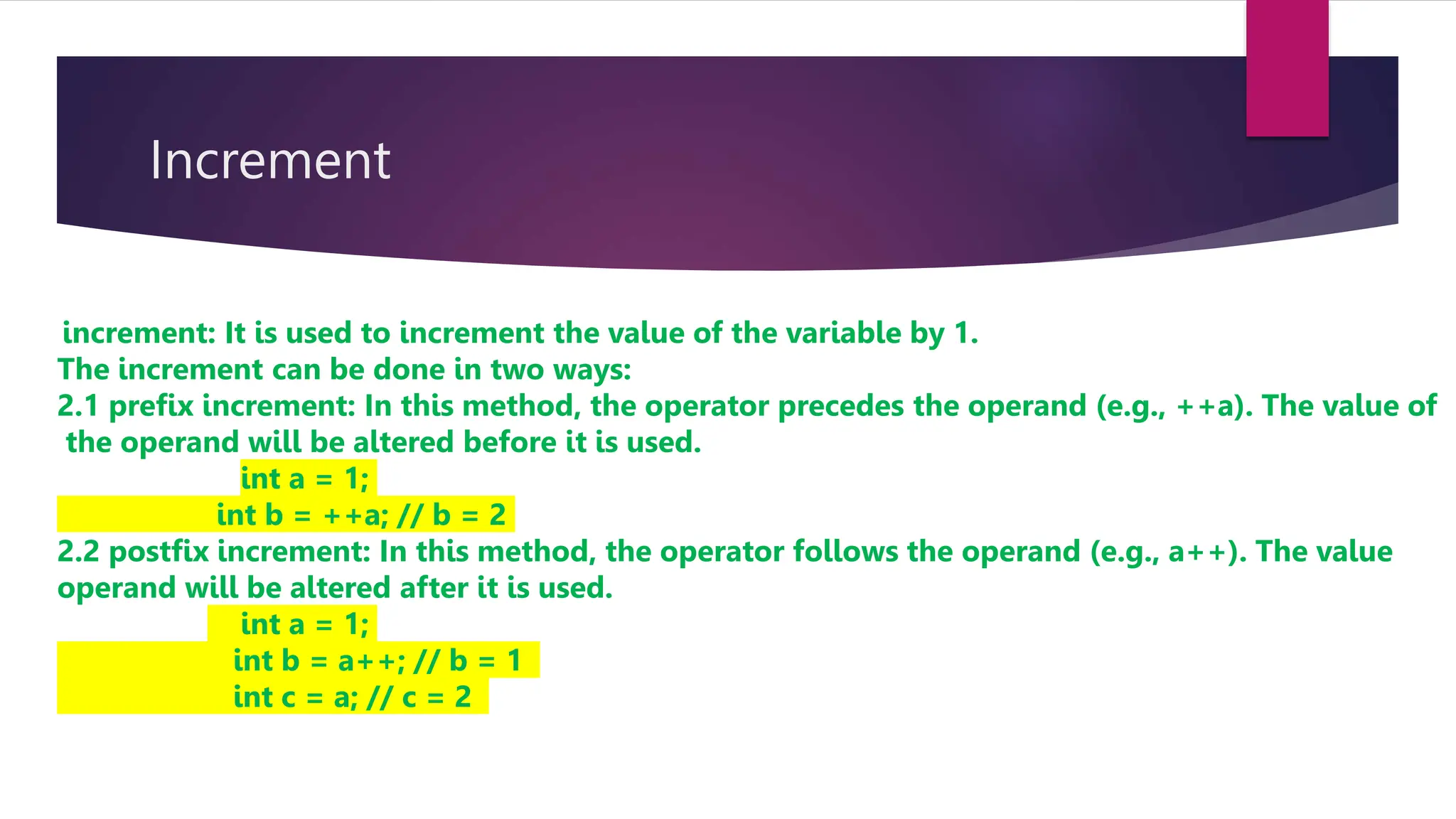 This slide contains information about Operators in C.pptx