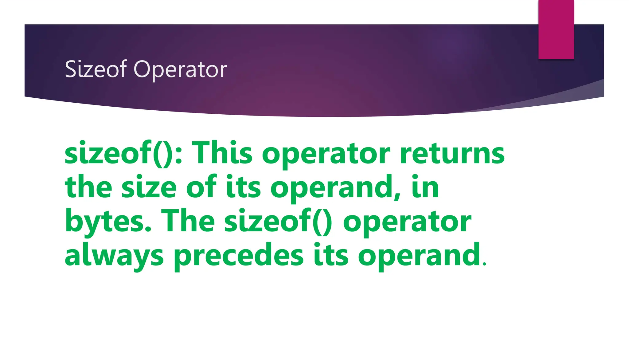 This slide contains information about Operators in C.pptx
