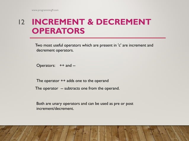 Operators in Computer programming presentation | PPT