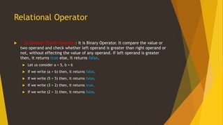 Operators in C & C++ Language | PPTX