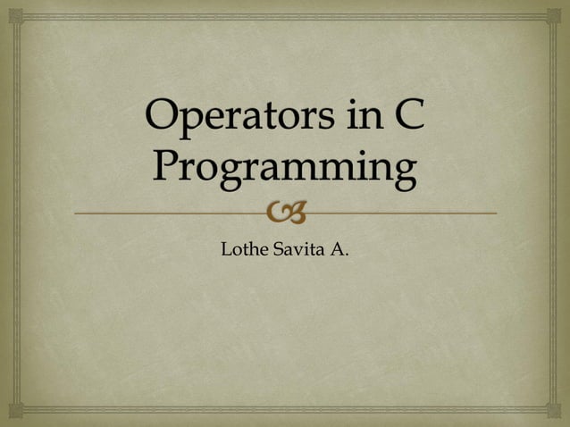 Operators in c programming | PDF