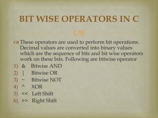 Operators in c programming | PDF