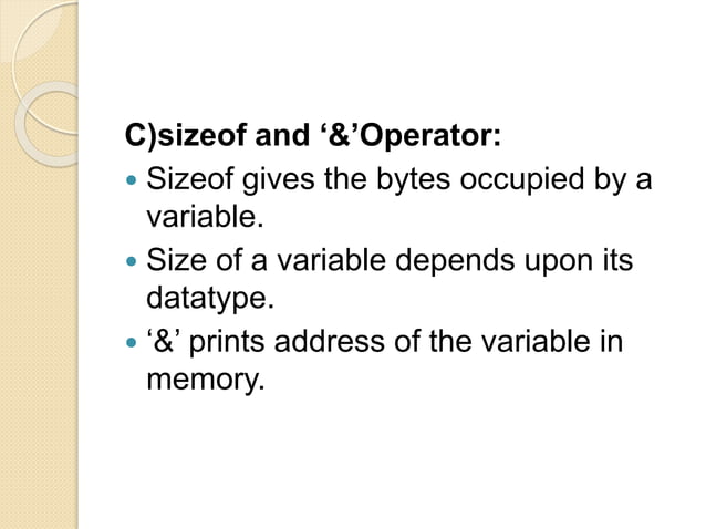 Operators and expressions in c language | PPTX