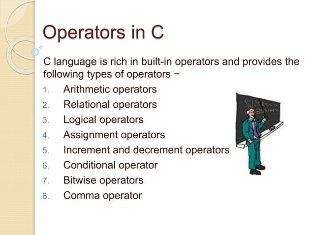 Operators and expressions in c language | PPTX