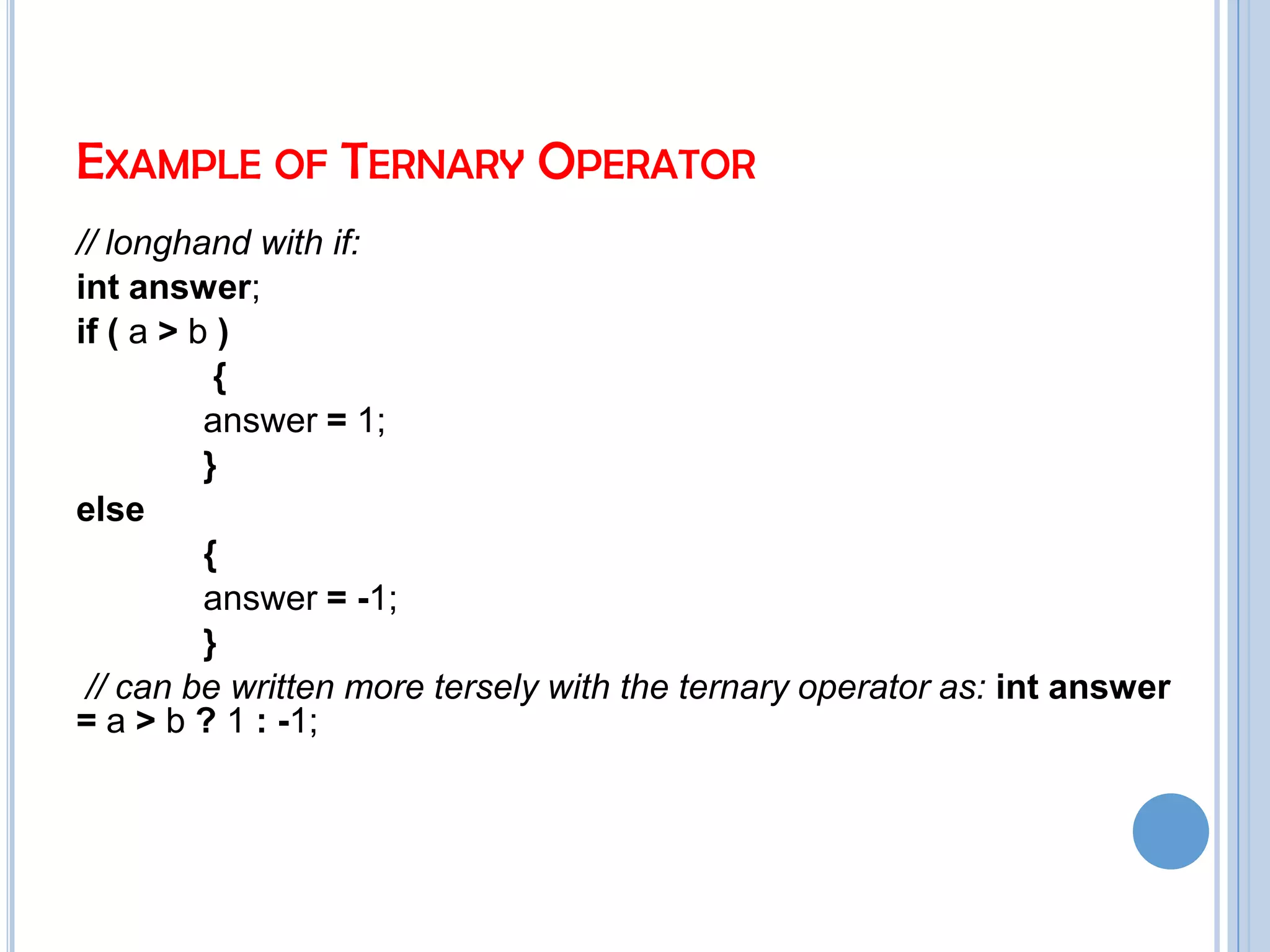 Operators in java | PPT
