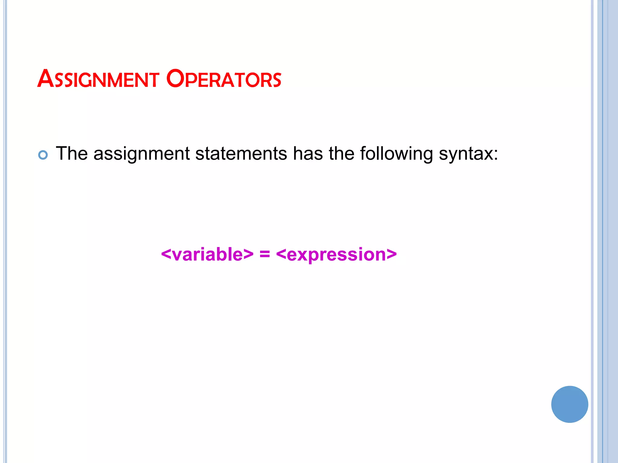Operators in java | PPTX