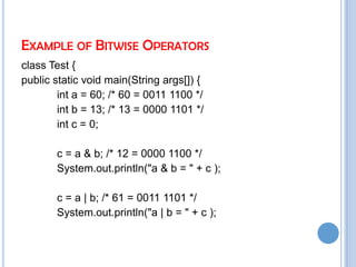 Operators in java | PPTX