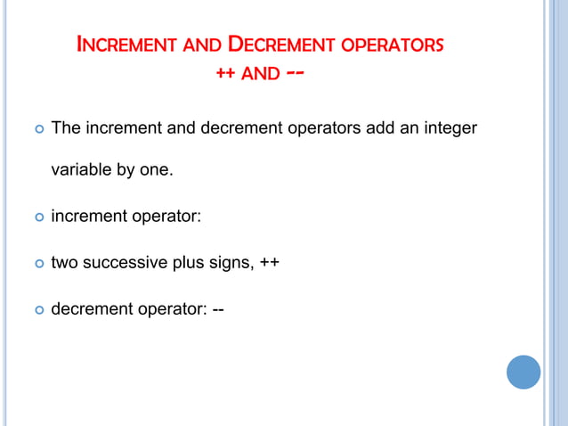 Operators in java | PPTX