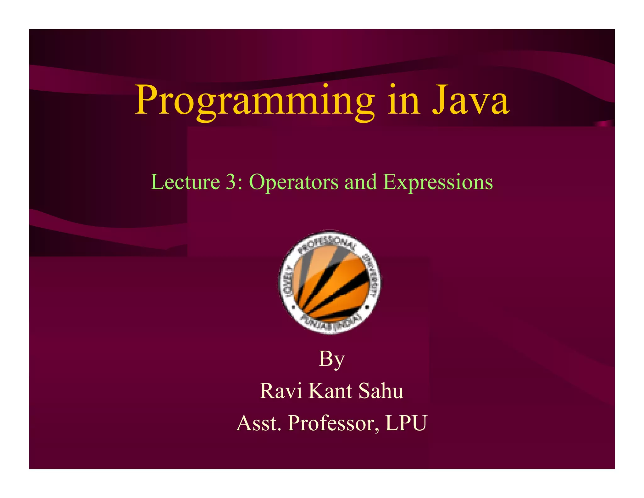 Operators in java | PDF