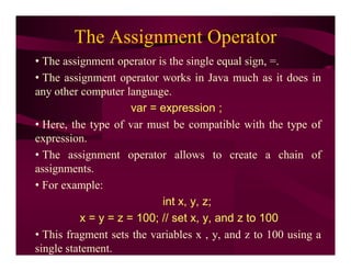 Operators in java | PPT
