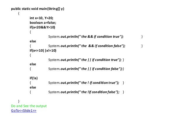 Operators in java