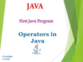 Operators in java | PPT