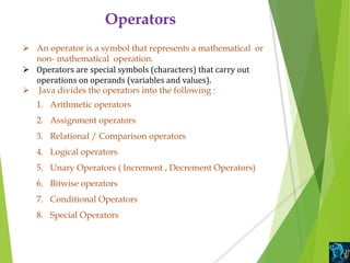 Operators in java | PPT