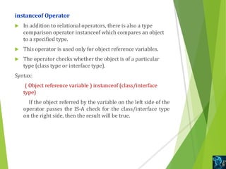 Operators in java | PPT