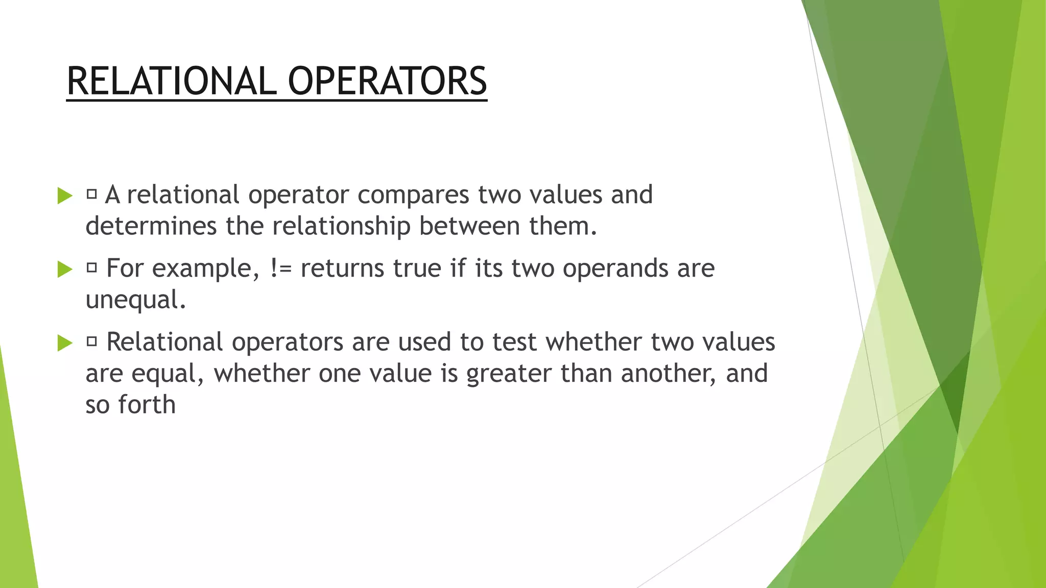 Operators in java | PPTX