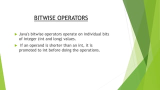 Operators in java | PPTX