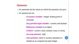 Operators in java explaining different types .pptx
