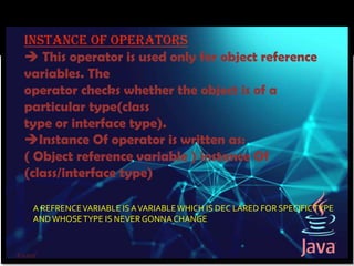 Operators in java presentation | PPT