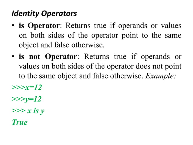 Operators in Python | PPTX