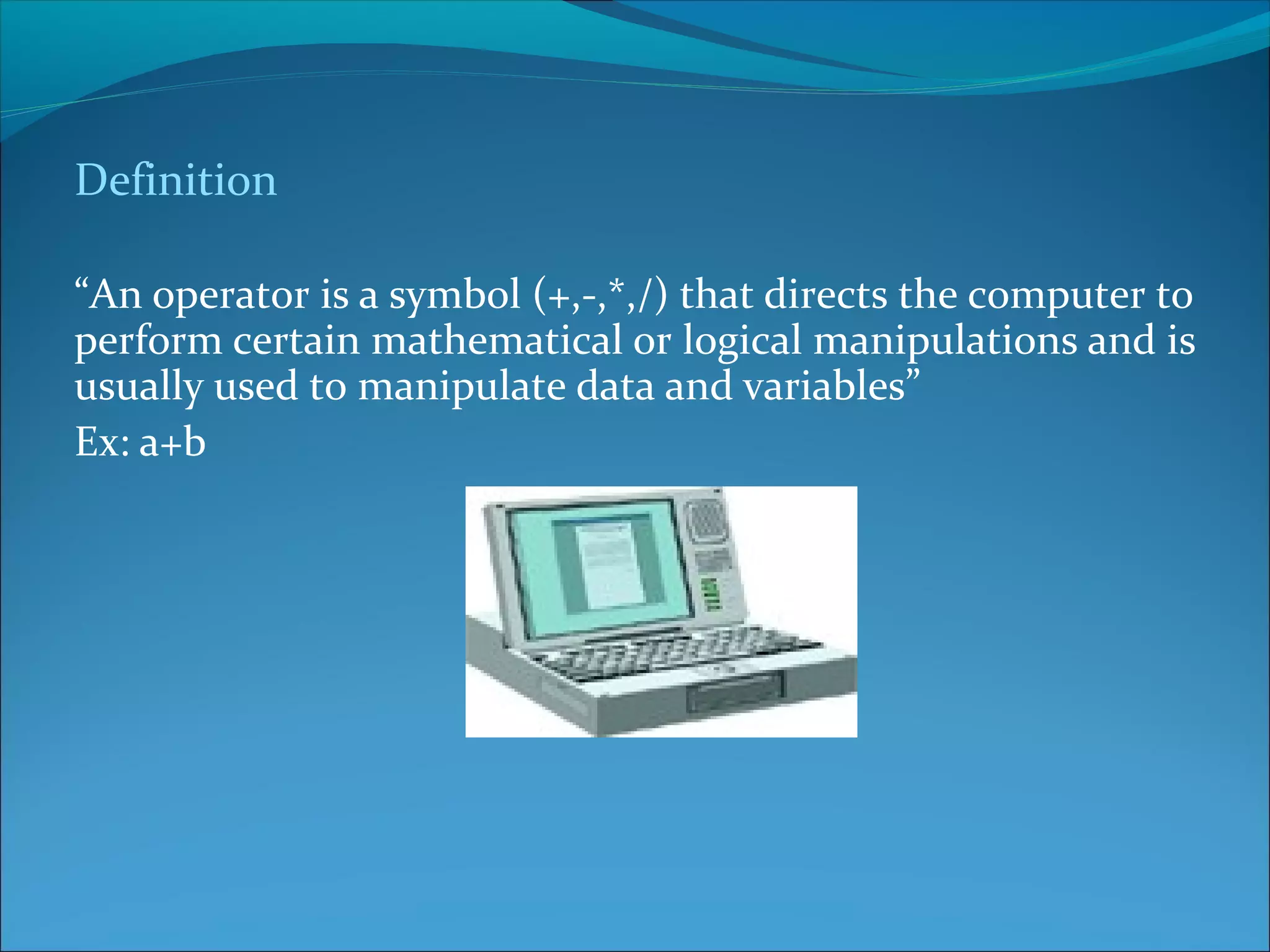 operator | PPT