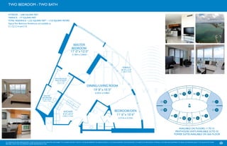 MASTER
                                        BEDROOM
                                       17‘ 0” x 12’ 0”
                                         5.18m x 3.66m




                                                                                   TERRACE
                                                                                  38‘ 0” x 5’ 0”
                                                                                  11.58m x 1.52m



                 DRESSING ROOM
                 WALK-IN CLOSET
                    8‘ 0” x 7’ 0”
                    2.44m x 2.13m

                                                         DINING/LIVING ROOM
                                                             19‘ 8” x 16’ 0”                                               A2
                                                              6.03m x 4.88m                                                7
                                                                                                                   B2 9         B2 5
  MASTER                                                                                                   B4 11                       B4 3
BATHROOM
9‘ 10” x 6’ 4”
3.00m x 1.95m
                                                                                                   C1 15                                      C1 1


                                                                                                   C1 14                                      C1 2
                               KITCHEN                                        BEDROOM/DEN
                              9‘ 6” x 8’ 4”                                    11‘ 6” x 10’ 6”
                             2.90m x 2.54m                                                                 B3 12                       B3 4
                                                                                3.51m x 3.23m                      B1 10   8    B1 6
                                                                                                                           A1

                                                                                                                                               	
 
                                                                                                                                                     	
 
 