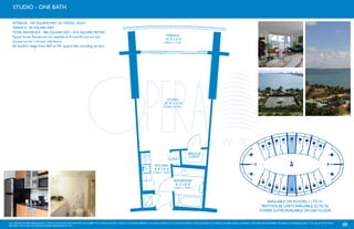 STUDIO	
 -	
 ONE	
 BATH



                                    TERRACE
                                   16‘ 0” x 5’ 0”
                                   4.88m x 1.52m




                                     STUDIO
                                   20‘ 0” x 15’ 0”
                                   6.10m x 4.57m




                                                                                        13   11    9
                                                                                   15                   7
                                                                                        A5   A2   A5
                                                                              17   A6                  A6    5
                                                                        19    A9                            A9    3
                                                                        A10                                      A10

                                                      WALK-IN   C1 21                                                        C1 1
                                                      CLOSET
                                      CLOSET
                           KITCHEN
                           8‘ 4” x 6’ 0”
                          2.54m x 1.83m                         C1 22                                                        C1 2

                                                                        A8                                       A8
                                           BATHROOM                     20    A7                                  4
                                                                                                            A7
                                            8‘ 2” x 6’ 0”                     18   A4
                                                                                        A3        A3
                                                                                                       A4    6
                                                                                             A1
                                           2.49m x 1.83m                           16
                                                                                        14        10
                                                                                                       8
                                                                                             12




                                                                                                                       	
 
                                                                                                                             	
 
 