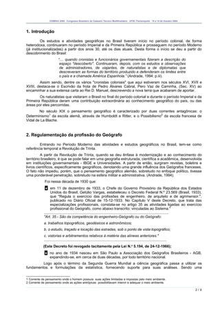 O perfil do geografo | PDF