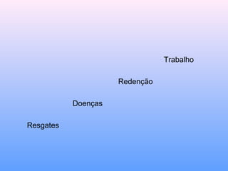 Trabalho  Redenção Doenças Resgates 