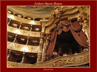 Lisbon Opera House




     Royal box
 