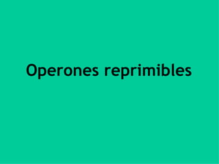 Operones reprimibles 
