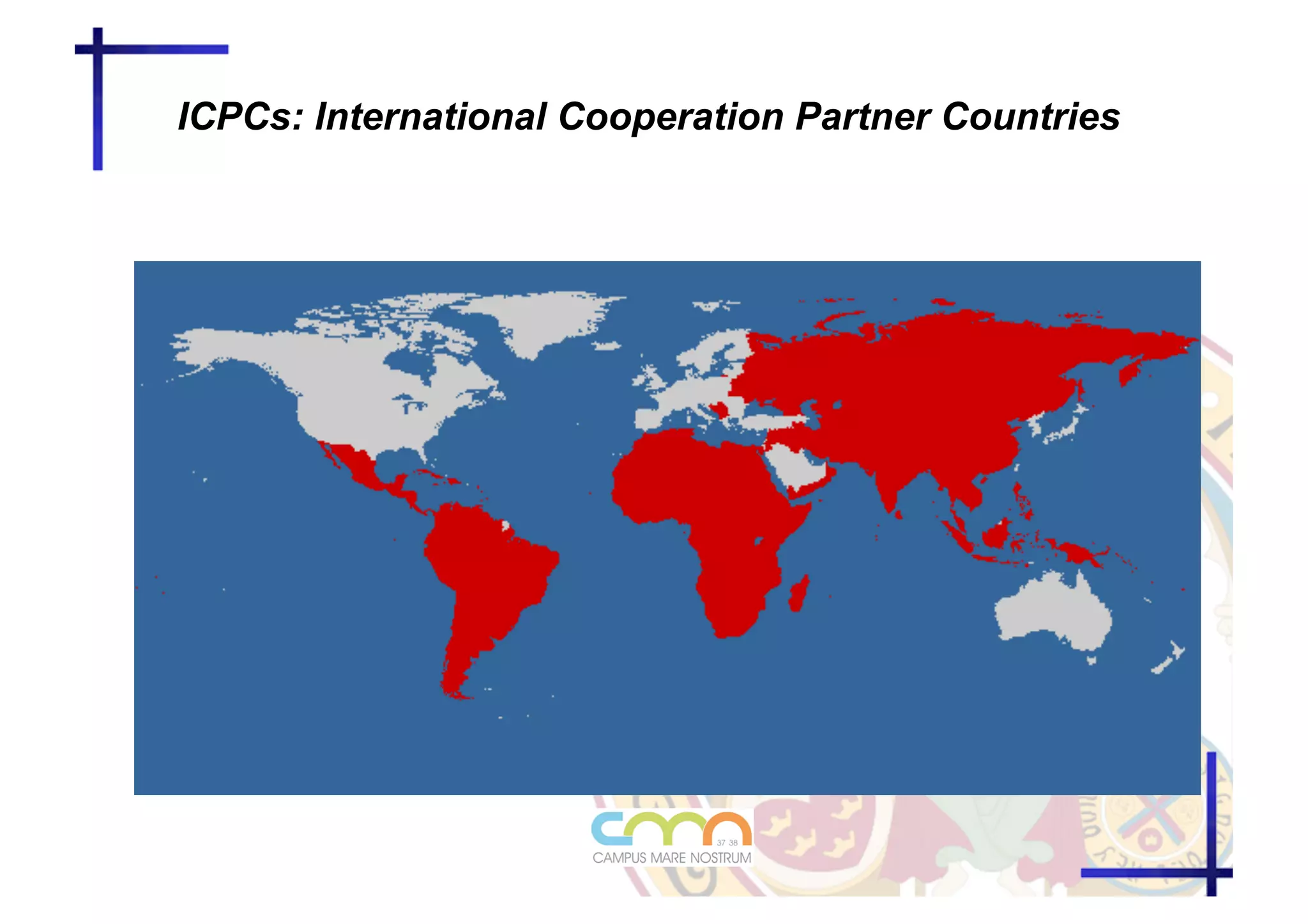 ICPCs: International Cooperation Partner Countries
 