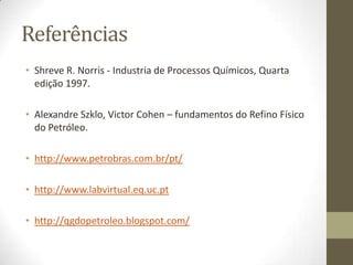 O Papel do Engenheiro Químico no Refino FísicoO Engenheiro Químico pode ter diferentes papeis em uma refinaria, as principais áreas são  :    -Projetos     -Extração    -Supervisão de processos É muito requisitado também na indústria petrolífera como um todo. 