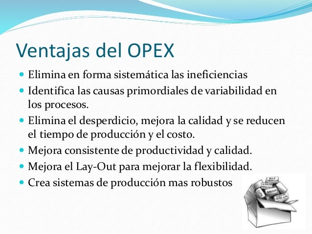 Sistemas de Manufactura. Excelencia Oprecional