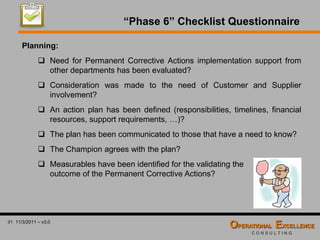 Global 8D Problem Solving Process Training Module | PDF