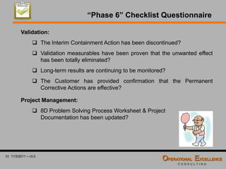Global 8D Problem Solving Process Training Module | PDF