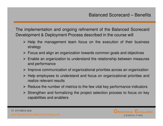 Balanced Scorecard Deployment Process Training Module | PDF