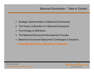 Balanced Scorecard Deployment Process Training Module | PDF