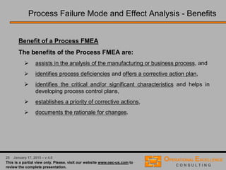 13 April 9, 2016 – v 5.0
Process Variables Mapping → Preparation
• Team Effort
– Process Owners / Leaders, Workers, Supervisors, Technicians /
Engineers / Developers, Upstream and Downstream Representatives
(Suppliers and Customers)
• Inputs to Mapping
– Brainstorming and operator knowledge / experience
– Operator manuals / standard work instructions
– Customer specifications
– 6Ms - Machine (Equipment), Methods (Procedures), Measurement,
Materials (Information), Manpower (Personnel), Mother Nature
(Environment)
• Excel Template
– Process Variables Map – Template.xls
 