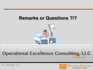 35 April 9, 2016 – v3.0
Remarks or Questions ?!?
 