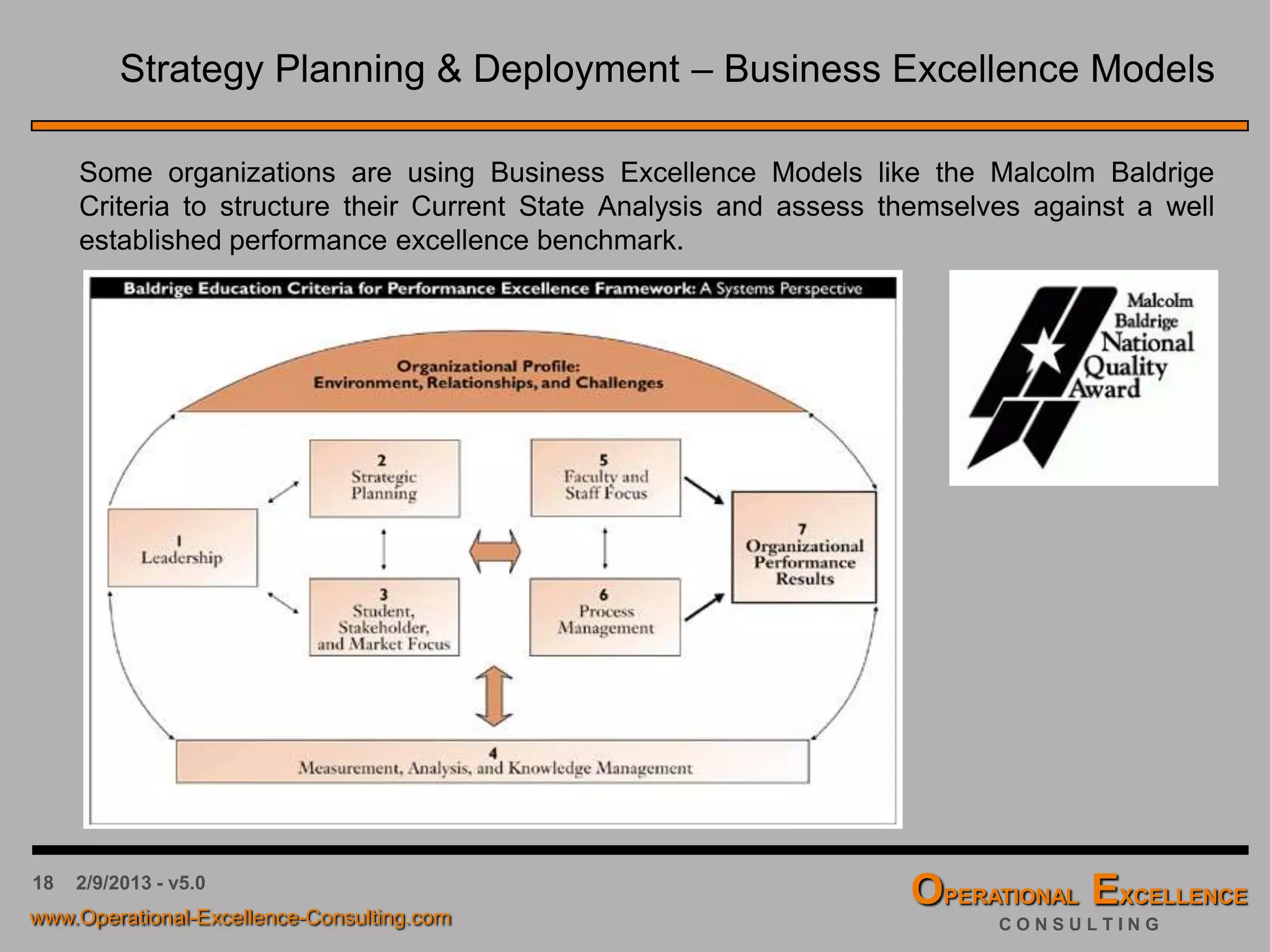18 4/9/2016 - v6.0
Current State Analysis (CSA) – Making Choices
As part of this process step, the organization has to take a HARD look at itself.
 Where are we going ?
 Where can we go ?
 Where are we now ?
 What are our choices ?
Markets
Competitors
Technology
Trends
Customers
Strength &
Weaknesses
Distribution
Channels
External
Factors
 